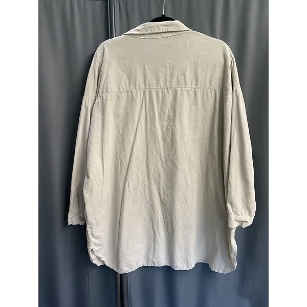 oversized corduroy shirt-tunic Long Sleeve Button Up Medium B75 - Image 4
