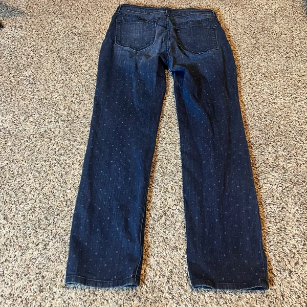 NYDJ Skinny Jeans Women Size 8 Dark Wash Polka Dot Lift Tuck Technology‎ - Image 9