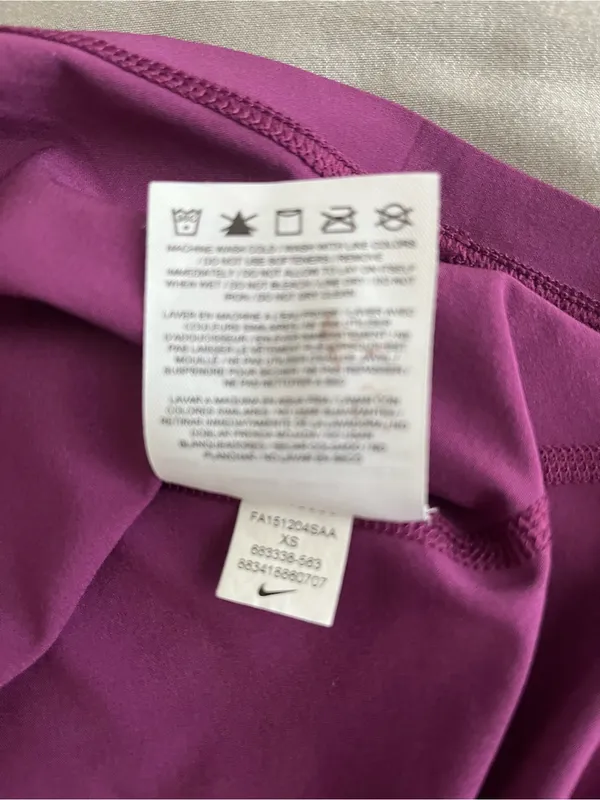 Women’s Nike crop purple color block workout shirt size XS - Image 5