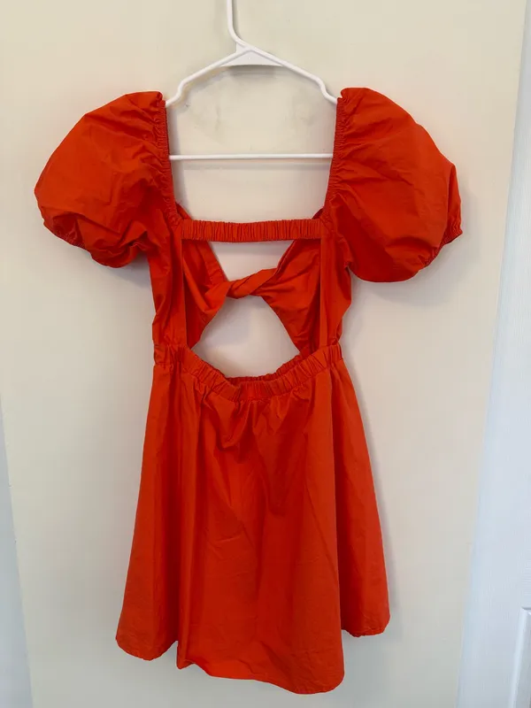Orange Vestique Dress - Image 3