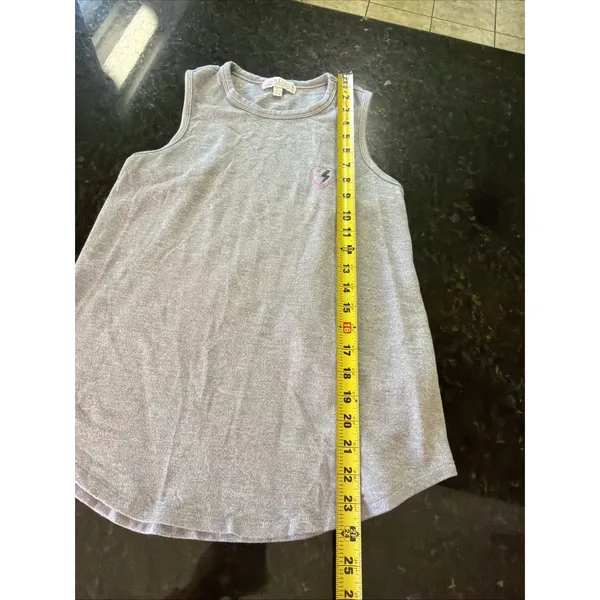PJ Salvage Pajama Set Sz S Gray Pink Lightning Bolt Joggers Tank Pajamas Sleep - Image 11