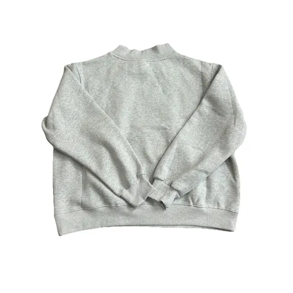 PARKE Cities Varsity Mock Neck Pullover Sweatshirt New York Grey Green RARE L/XL - Image 5