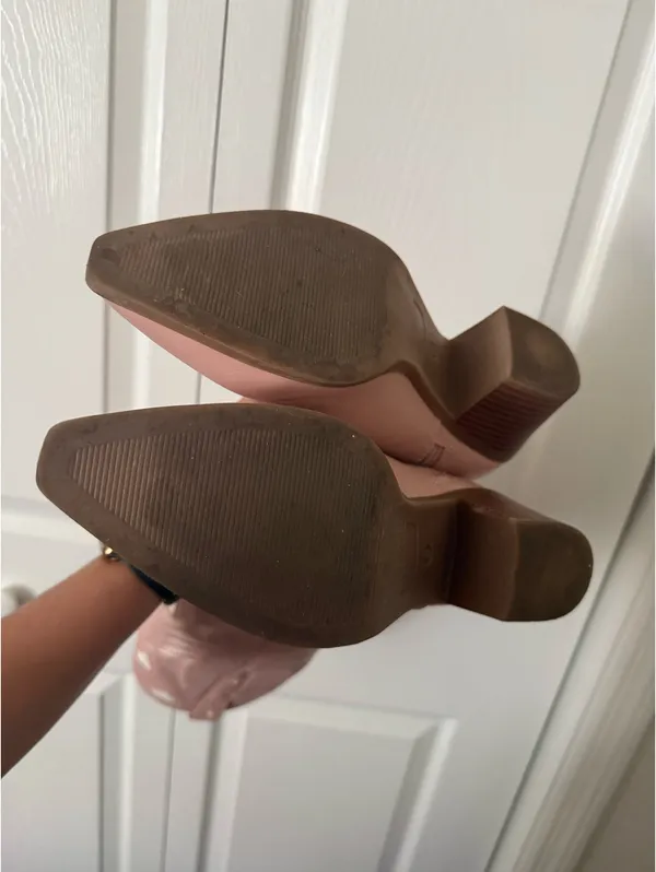 Altar'd State Pink Cowgirl Boots with Hearts - Image 4