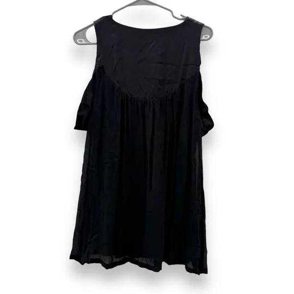Anthropologie Yoana‎ Baraschi 100% Silk Black Beaded Sleeveless Top Sz S - Image 2