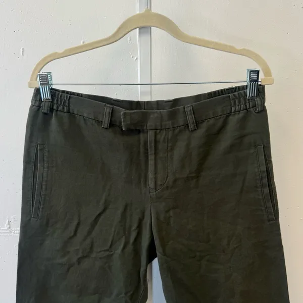 Stephan Schneider Women's Linen Blend European Dark Green Capris Pants Sz‎ 4 - Image 3