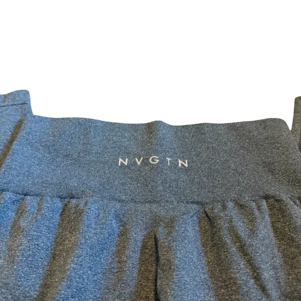 NVGTN Blue Stretch Leggings Pull-On Workout Lifting Full-Length Size Medium - Image 8