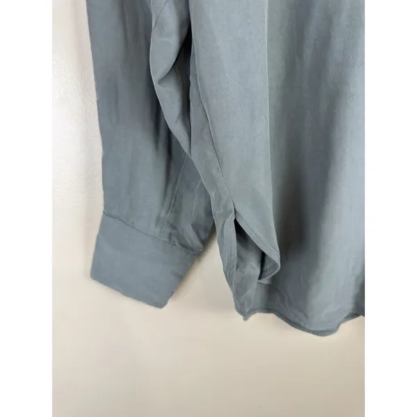 Zara XS Women’s Oversized Green Button-Down Shirt Long Sleeve - Image 4
