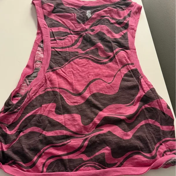 FP Movement Pink and Gray Muscle Tee - Image 4