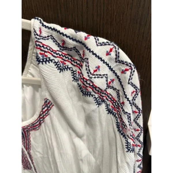 Old Navy embroidered‎ hobo white dress 2XL - Image 2