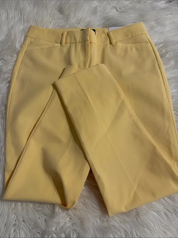 White House | Black Market Sunny Yellow Cropped Dress Pants size 2P brand new inseam 24” waist 28” - Image 10