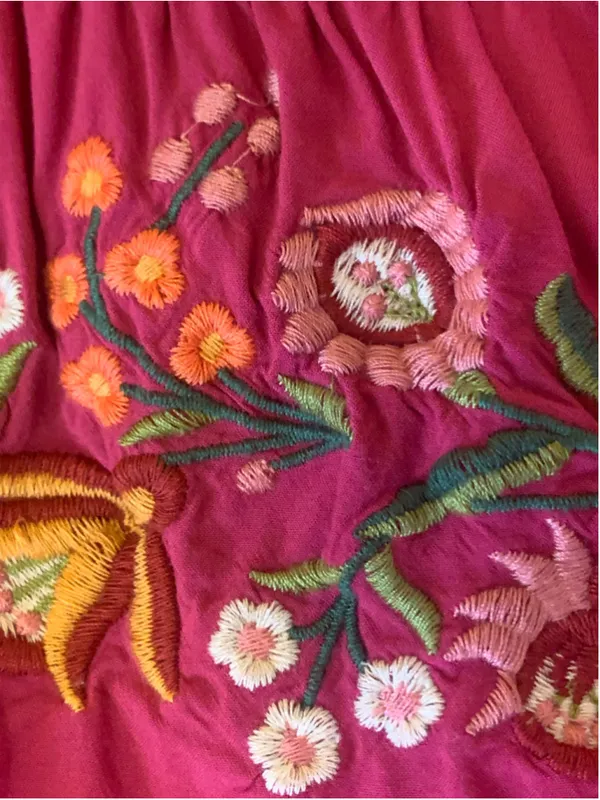 Davi & Dani Embroidered Maxi Dress Pink Size S - Image 3