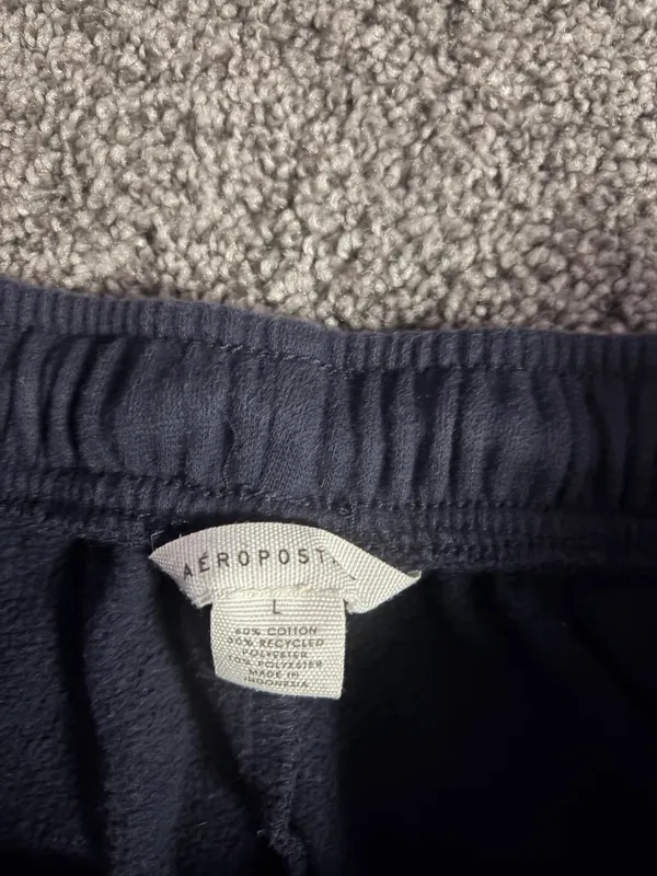 navy blue wide leg aeropostale sweatpants - Image 2