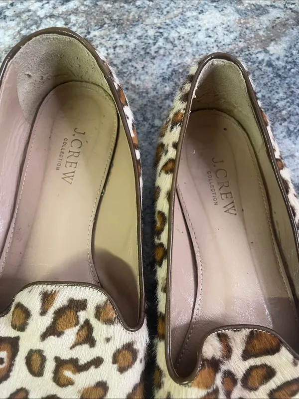 J. Crew Leopard Haircalf Loafers in Brown and Cream - Image 5