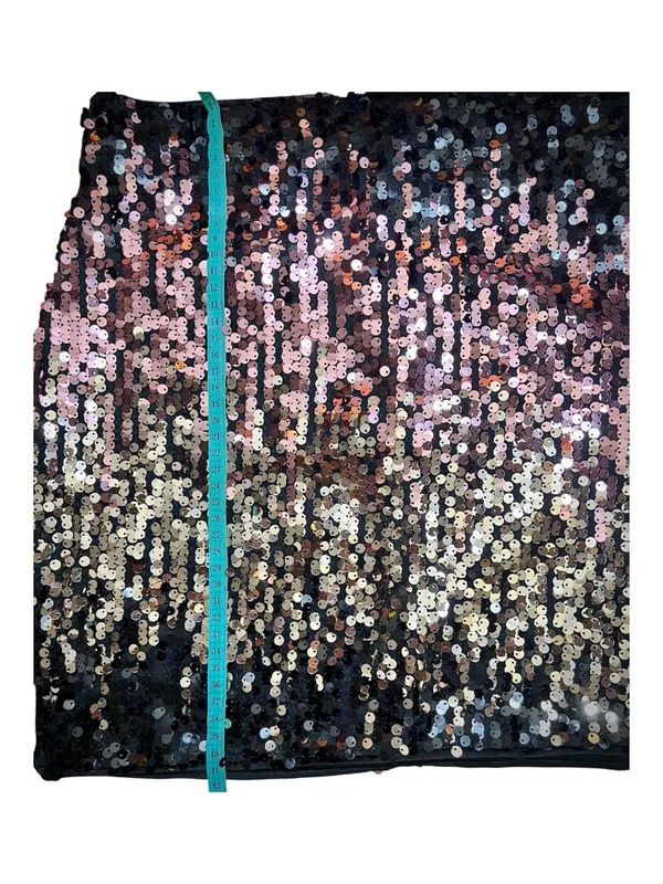 SHEIN Sequined Ombre Mini Skirt in Pink and Gold - Image 3
