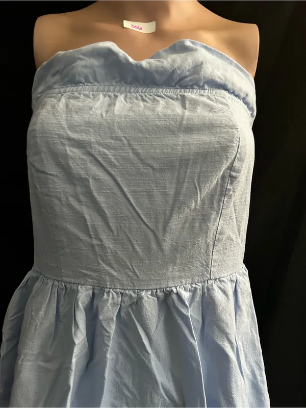 Zesica Strapless Light Blue Ruffle Top Sundress MD - Image 7