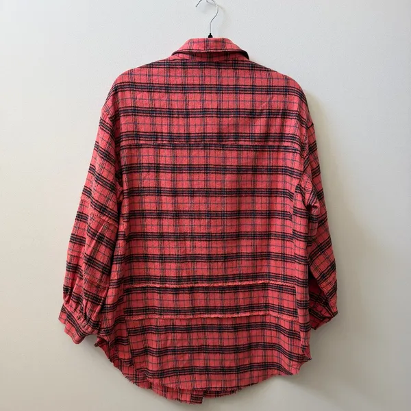 BURNOUT VINTAGE Teen Spirit Flannel in Red - Size Small - NWT New - Image 2