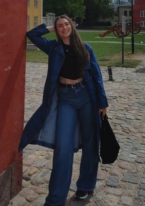 Madewell Denim Trench Coat Small - Image 3