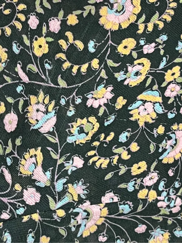 Selkie The Bistro button down Blouse in Ditsy Dark Green Floral Top - Image 7