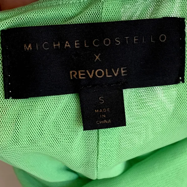 Michael Costello x REVOLVE Mesh Cut Out Knee‎ Length Dress in Kelly Green - Image 8
