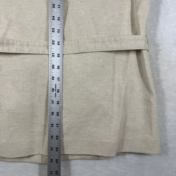 Madewell MD255 Linen Blend Belted Blazer Jacket Beige XXS New‎ - Image 6