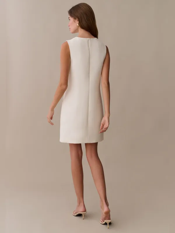 NWT Few Moda Althea Dress size XL Cream Ivory flower mini bride o.p.t - Image 6