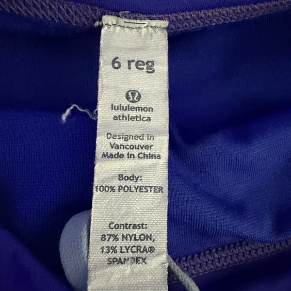 Lululemon Women's Run Skirt Size 6 Blue Pleated‎ Back Hidden Zipper Pocket - Image 8