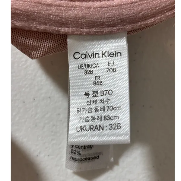Calvin Klein NWT 32B Sculpt Lightly Lined Demi Bra Pink 2-Way Convertible Straps - Image 4