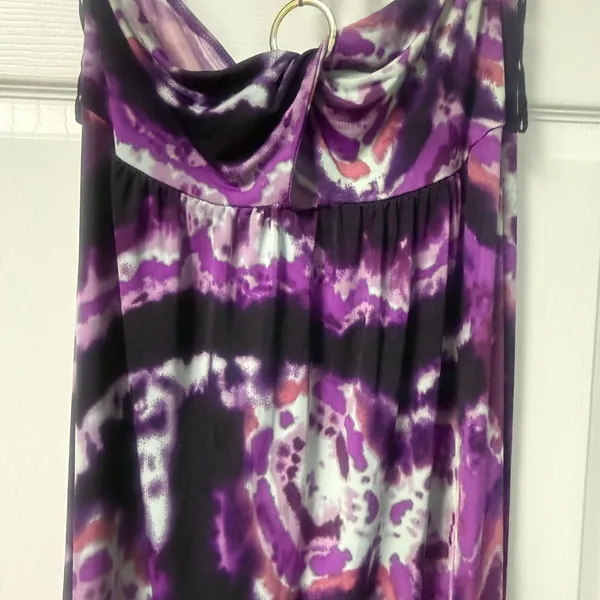 Star Vixen Purple and Black Abstract Maxi - Image 4