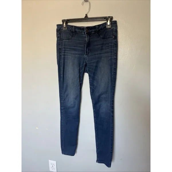 Abercrombie Fitch Skinny Stretch Blue Denim Jeans Size 6R 28 x 29 - Image 2