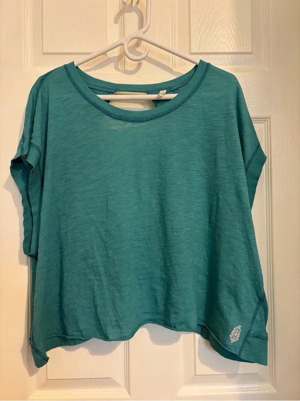 Free people teal My Time open back Tee large - Image 4