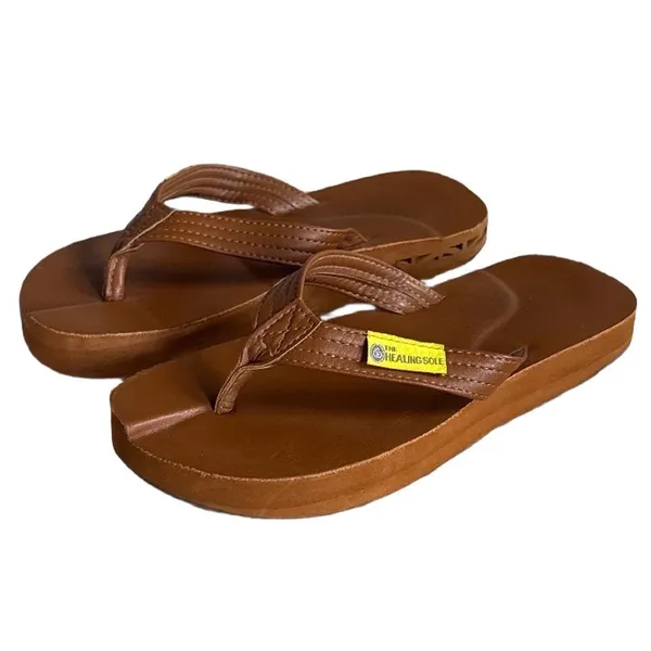The Healing Sole Original Brown Orthopedic Recovery Flip Flop Sandals Womens W7 - Image 4