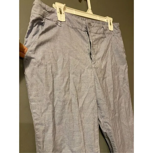 H&M Label Of Graded Goods Light Blue Straight Leg Casual/Dress Pants 10 - Image 4