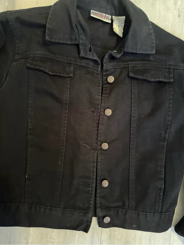 Bill blass Black women’s Bomber-Style Denim Jacket - Image 5