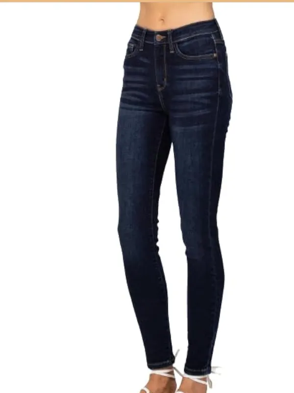 Judy Blue high rise skinny dark wash jeans size 7/28 style 82253 - Image 7