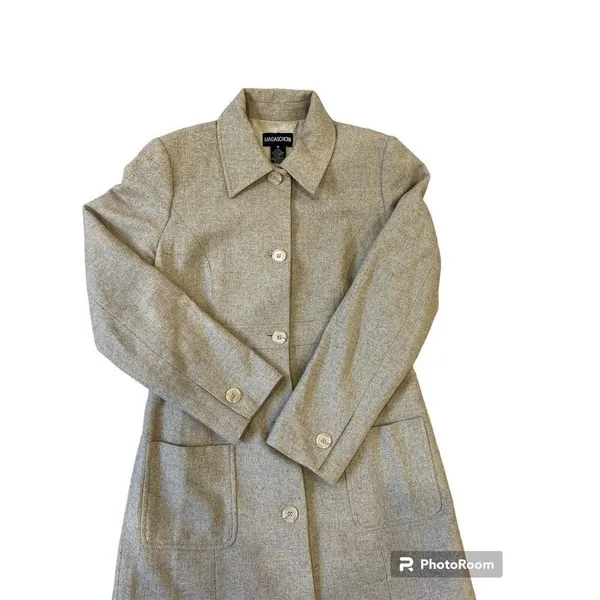 Magaschoni Light Brown‎ Women’s Coat Size 8 - Image 3
