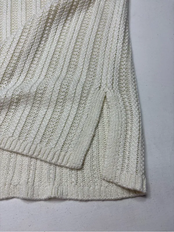 Marled Reunited Clothing Cream Ribbed Knit Tank Top - Size L Minimalist Basic - Image 8
