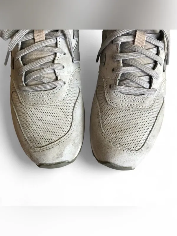 New Balance 696 Classic Women's Running Shoes WL696WPG Gray Suede Size 9 - Image 5