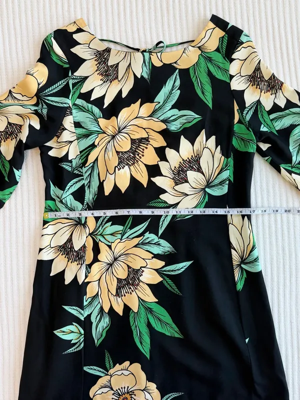 FARM Rio Long Bell Sleeve Mini Dress with Low Tie Back in Tropical Floral Print - Image 11