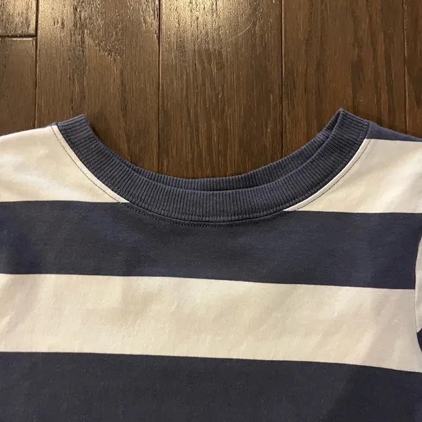 Heart Hips Navy and White Striped Short Sleeve Tee - Image 3