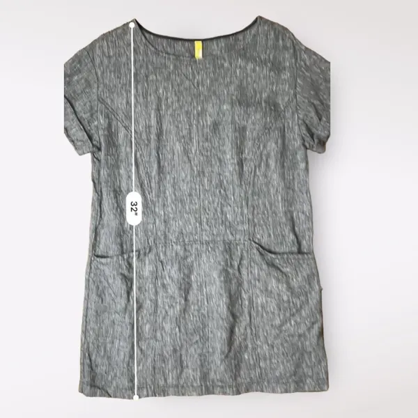 Free People Endless Shore Gray Short Sleeve Linen‎ Sundress NWOT Size S - Image 6