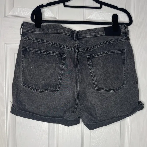 EVERLANE The Denim Short Charcoal Gray‎ Size 30 High Waisted - Image 3