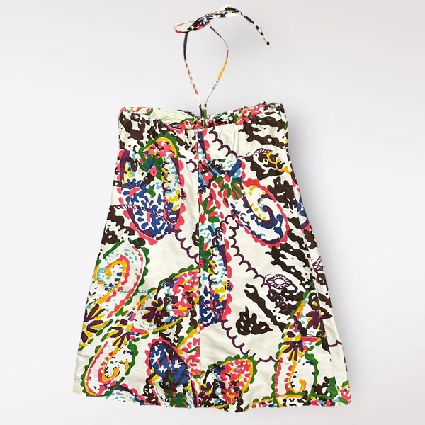 Alexia Admor White Floral Print Silk Halter Mini Party‎ Cocktail Dress Size S - Image 3