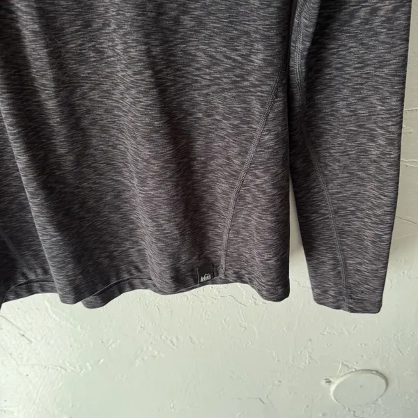 REI Co-op Pullover Womens Small Black Gray Long‎ Sleeve 1/4 Zip Stretch Athletic - Image 3