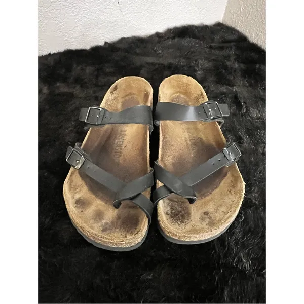 Birkenstock Mayari Birko-Flor Sandal Black Size 38 7.5 - Image 2