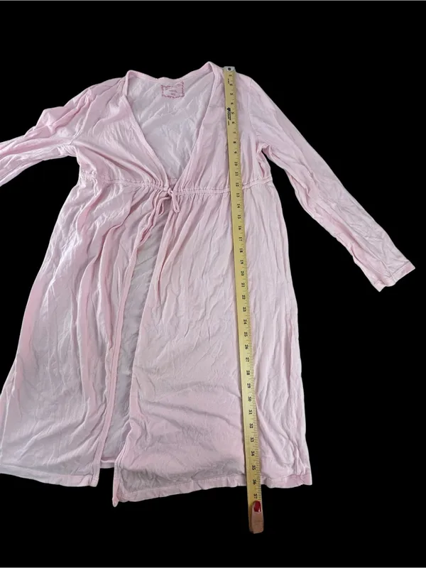 Motherhood Maternity Pink Nursing Wrap Robe with Tie Front - Image 3