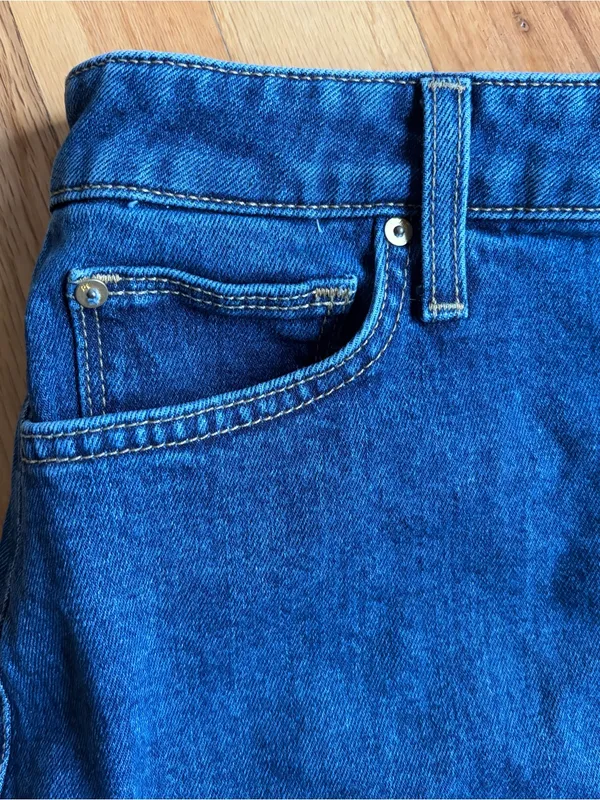 Joe’s Jeans Women’s Bella Two Tone Blue Navy Denim Mini Skirt High Rise Size 30 - Image 3