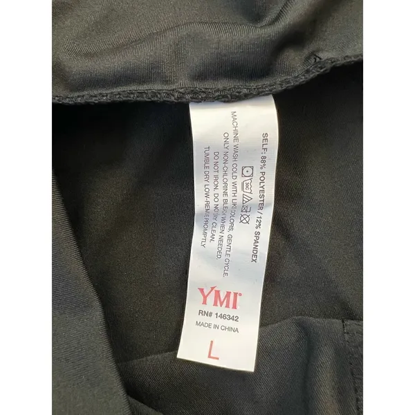 NWT! YMI Black Tight Athletic Shorts with Pocket Large - Image 4