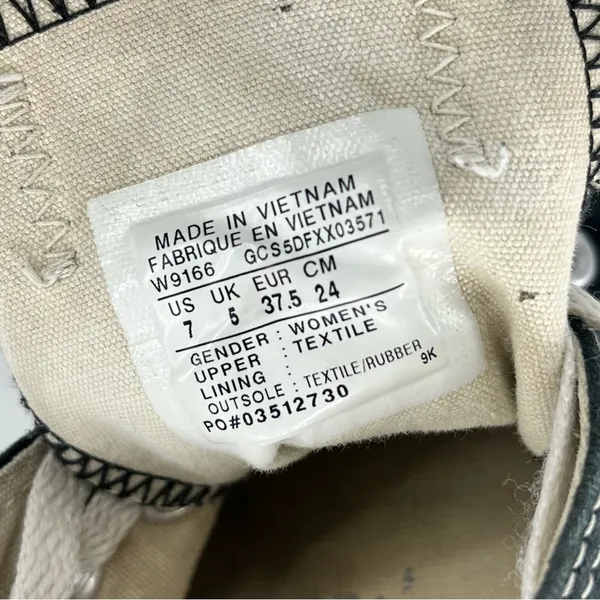 Converse‎ Chuck Taylor All Star Lace Up Sneakers Off White Size 5 - Image 6