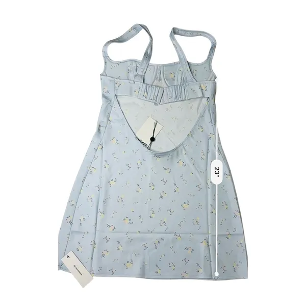 Rumored Loverboy Mini Dress MEDIUM Forget Me Not Blue Sweetheart Coquette Floral - Image 6