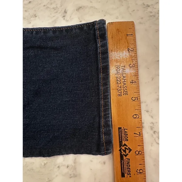 Levis‎ Ribcage Straight Ankle Jeans Dark Wash Distressed Button Fly W28 L27 90s - Image 7